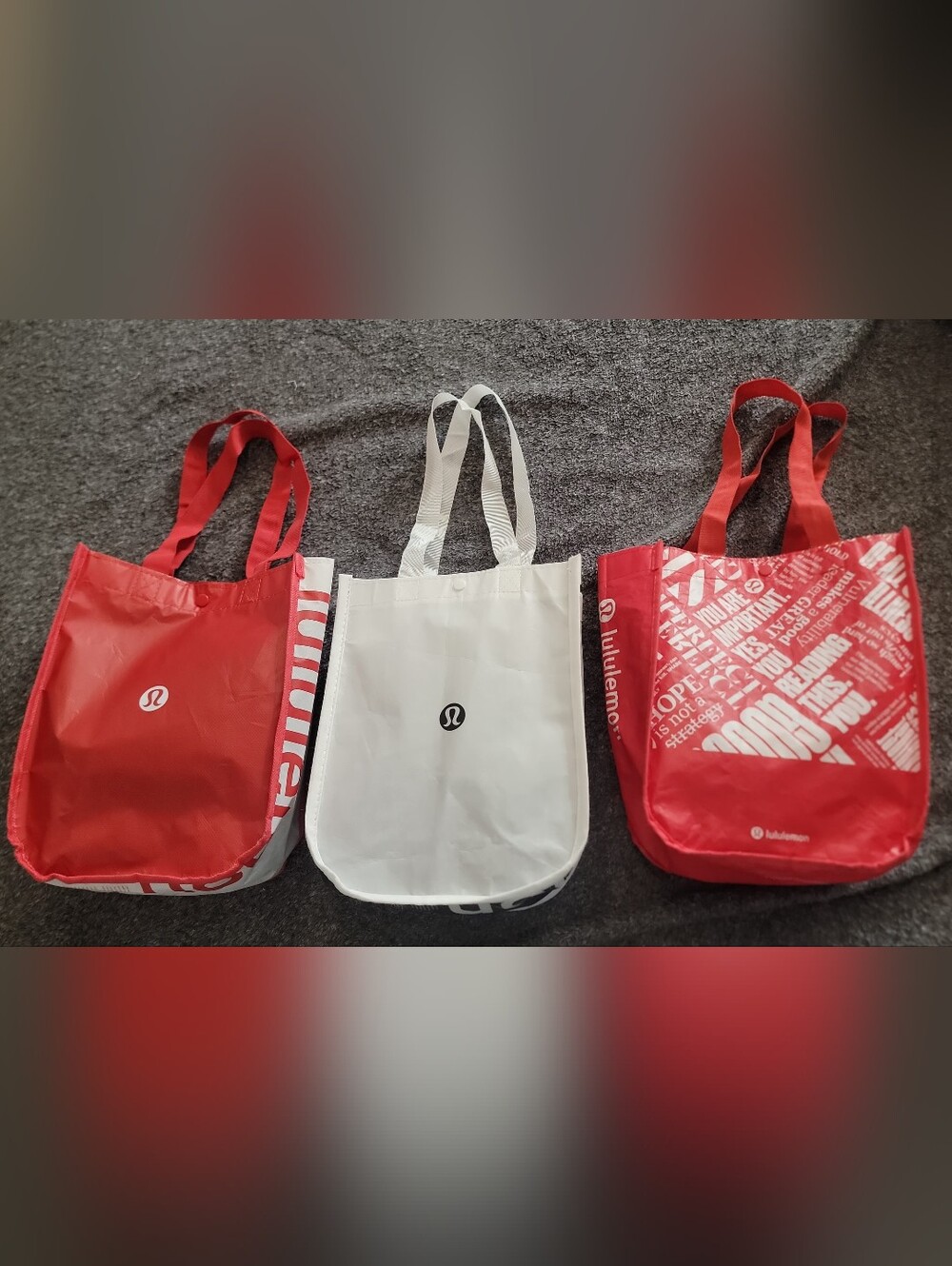 Lululemon Reusable Tote Bag Bundle Set of 3 | Assorted Designs